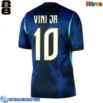 Fotballdrakt Herre Brasil Vinicius Junior #10 Bortedrakt VM 2026 Kortermet